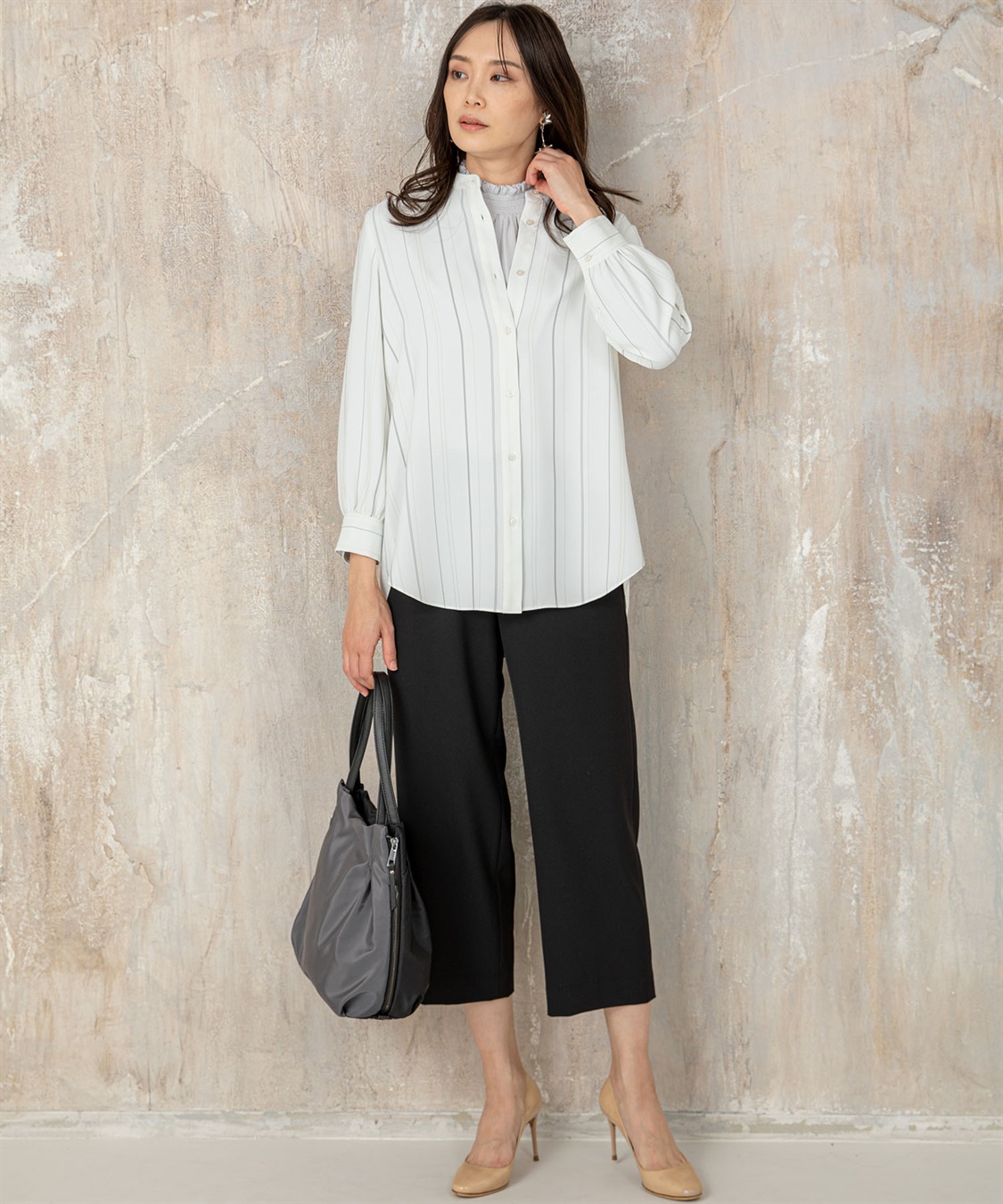 A/C DESIGN BY ALPHA CUBIC シャーリングハイネックカットソー_sub_13