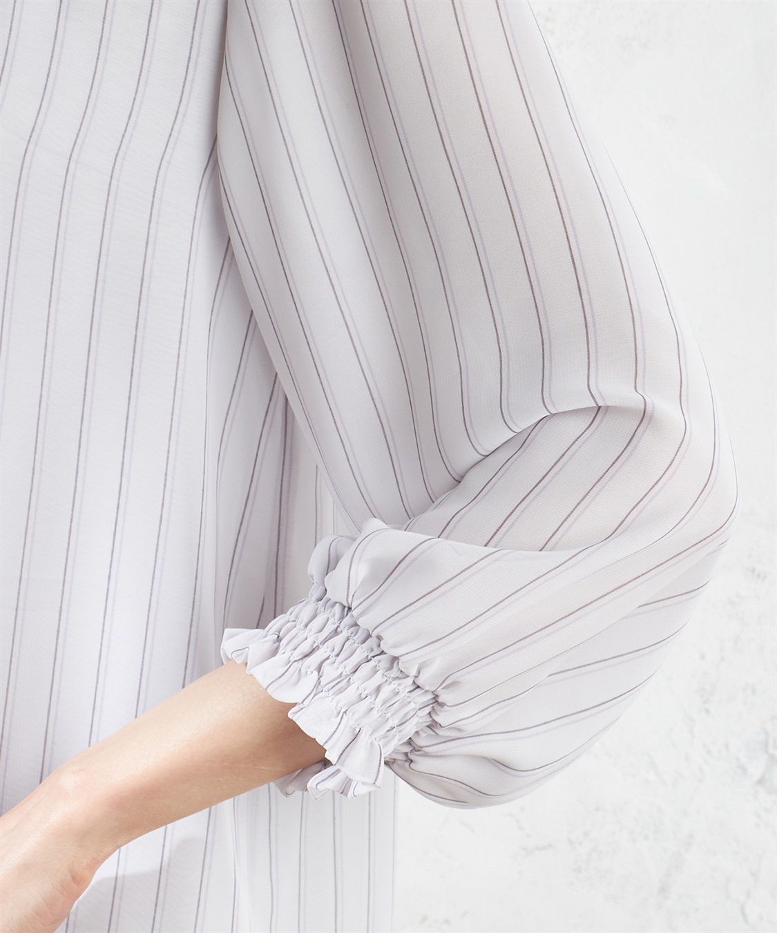 A/C DESIGN BY ALPHA CUBIC ストライプシフォンTブラウス_sub_6