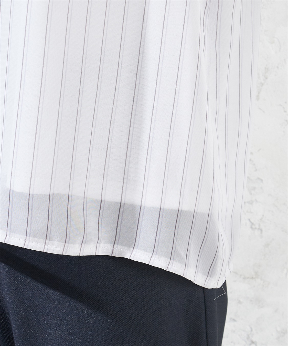 A/C DESIGN BY ALPHA CUBIC ストライプシフォンTブラウス_sub_7