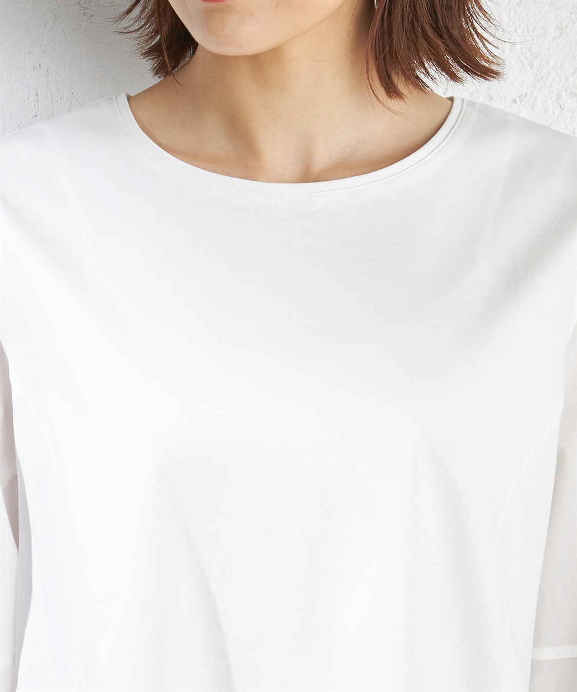 A/C DESIGN BY ALPHA CUBIC クーラータッチボリュームスリーブプルオーバー_sub_4