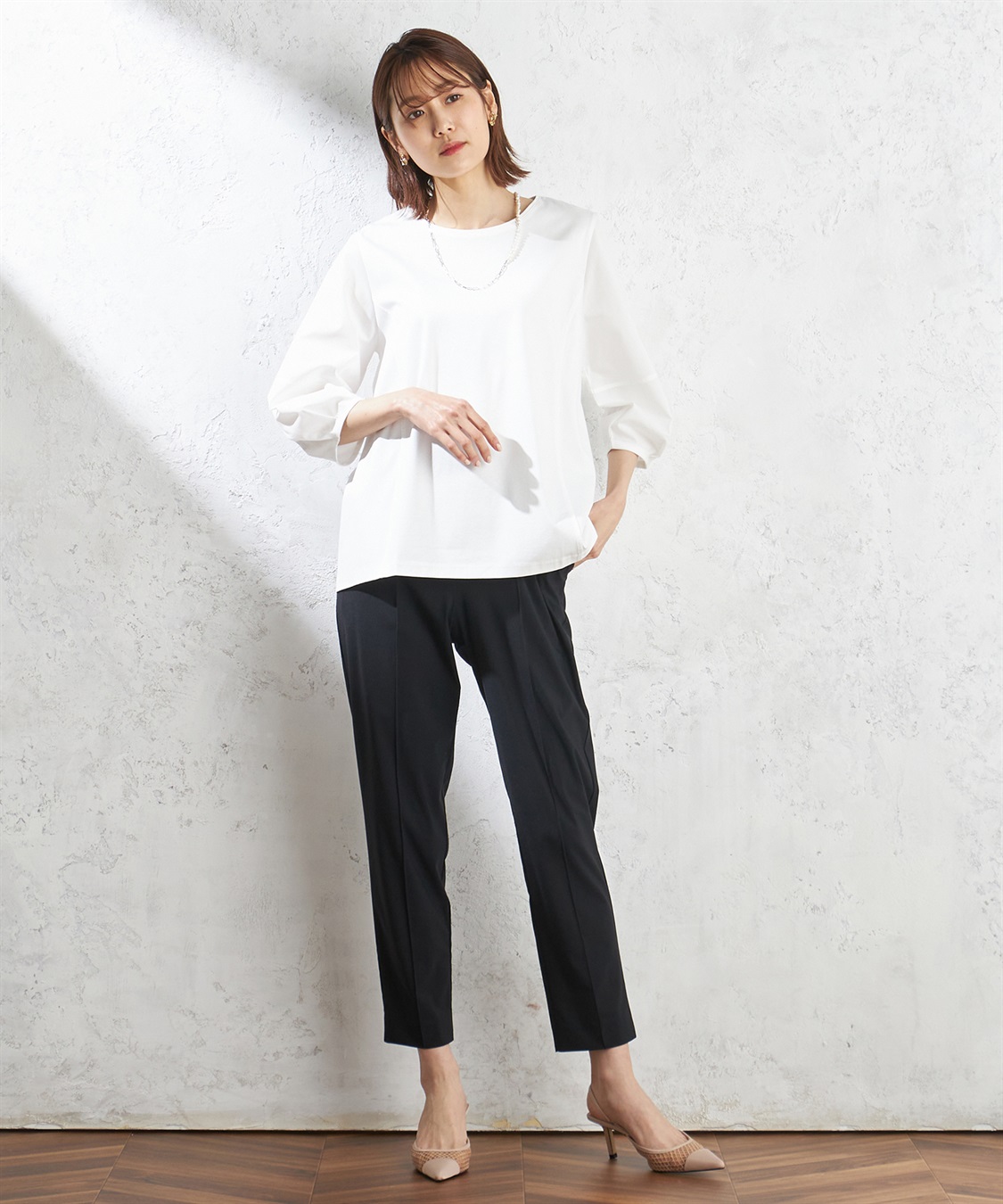 A/C DESIGN BY ALPHA CUBIC クーラータッチボリュームスリーブプルオーバー_sub_8