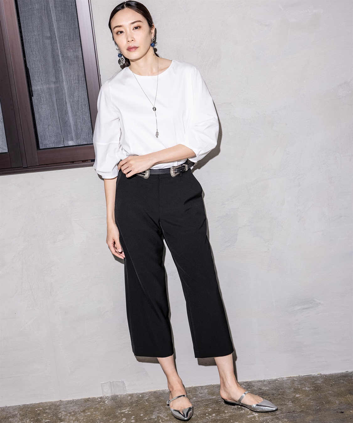 A/C DESIGN BY ALPHA CUBIC クーラータッチボリュームスリーブプルオーバー_sub_9