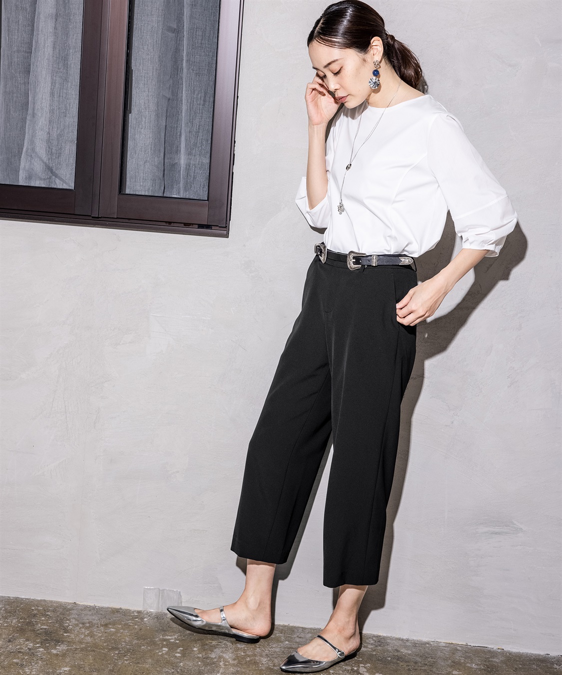 A/C DESIGN BY ALPHA CUBIC クーラータッチボリュームスリーブプルオーバー_sub_10