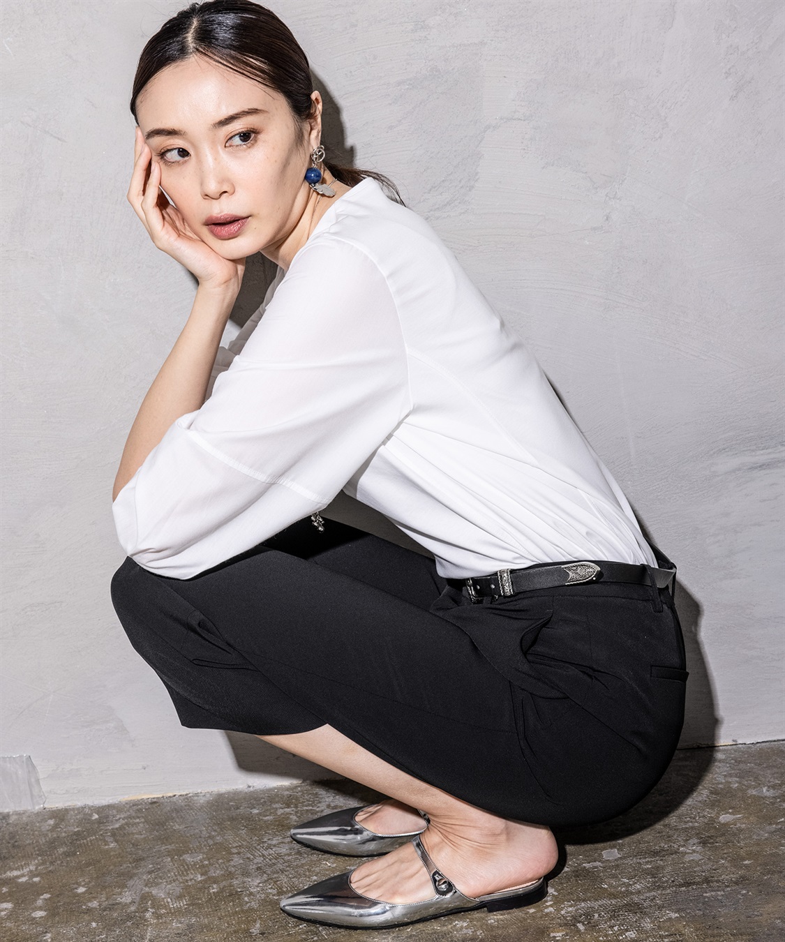 A/C DESIGN BY ALPHA CUBIC クーラータッチボリュームスリーブプルオーバー_sub_12