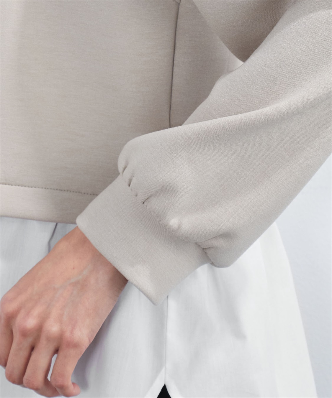 A/C DESIGN BY ALPHA CUBIC パフスリーブドッキングプルオーバー_sub_6