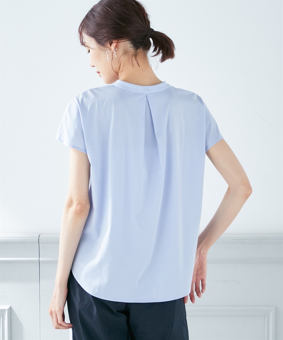 A/C DESIGN BY ALPHA CUBIC 【接触冷感】ボウタイ風プルオーバー_sub_2