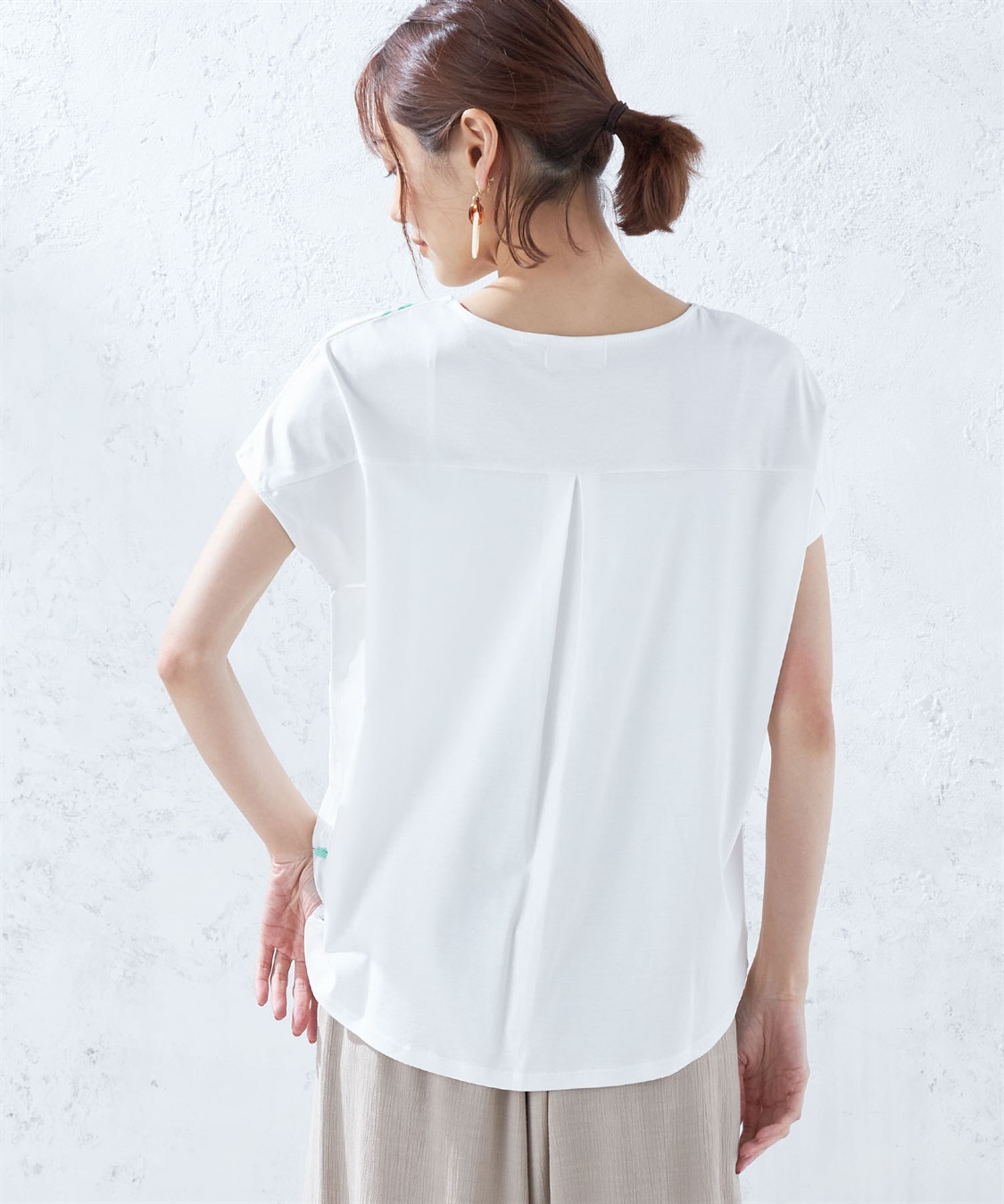 A/C DESIGN BY ALPHA CUBIC 水彩フラワープリントプルオーバー_sub_2