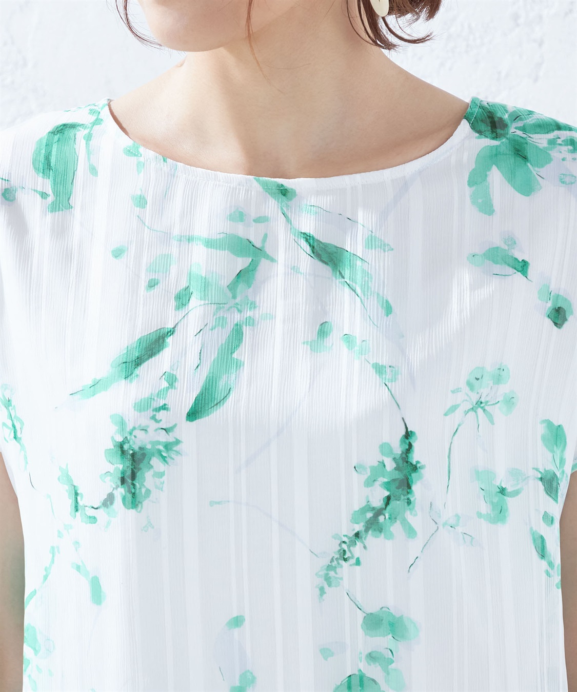 A/C DESIGN BY ALPHA CUBIC 水彩フラワープリントプルオーバー_sub_3