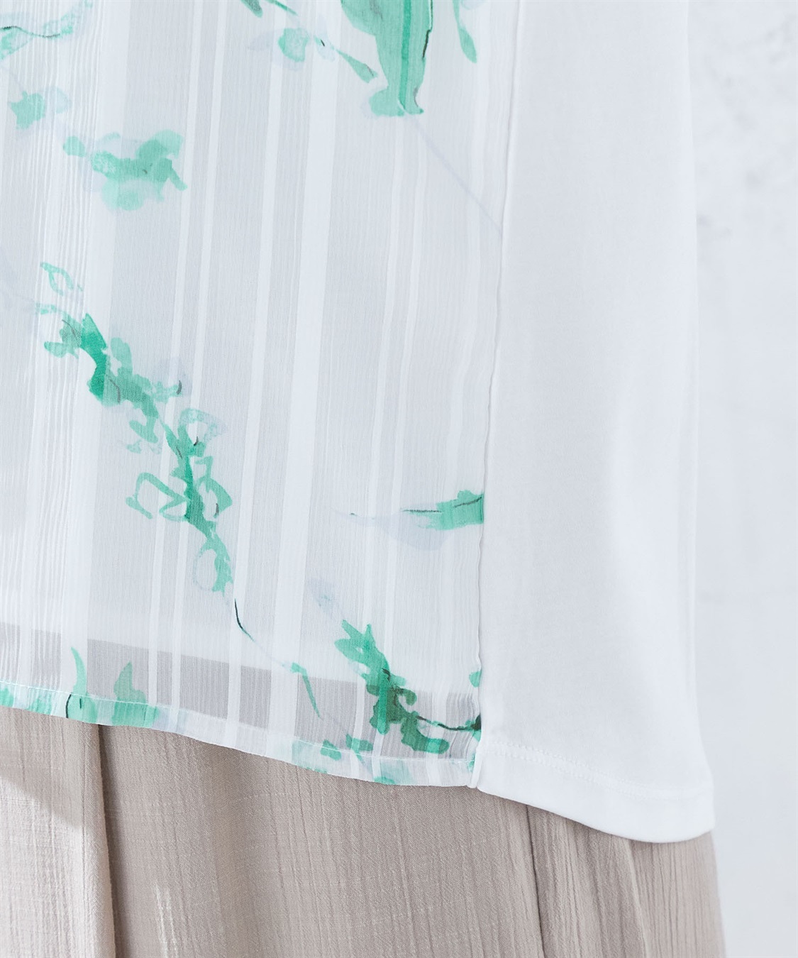 A/C DESIGN BY ALPHA CUBIC 水彩フラワープリントプルオーバー_sub_5