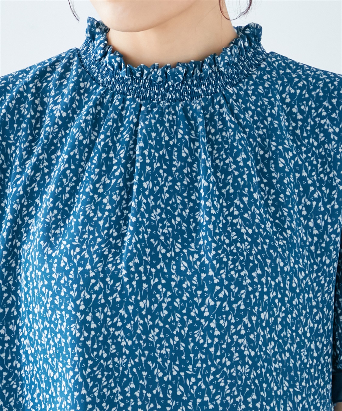 A/C DESIGN BY ALPHA CUBIC 小花プリントシャーリングTブラウス_sub_4