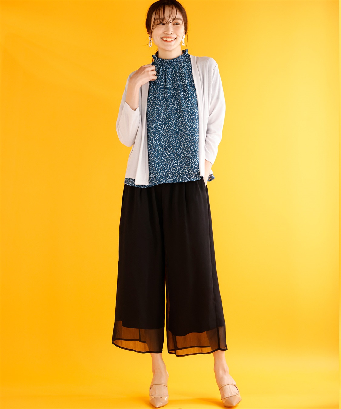 A/C DESIGN BY ALPHA CUBIC 小花プリントシャーリングTブラウス_sub_11