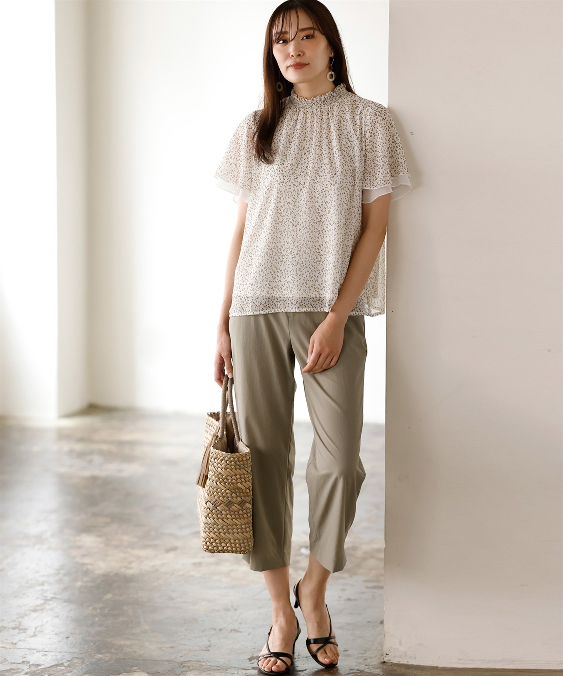 A/C DESIGN BY ALPHA CUBIC 小花プリントシャーリングTブラウス_sub_12