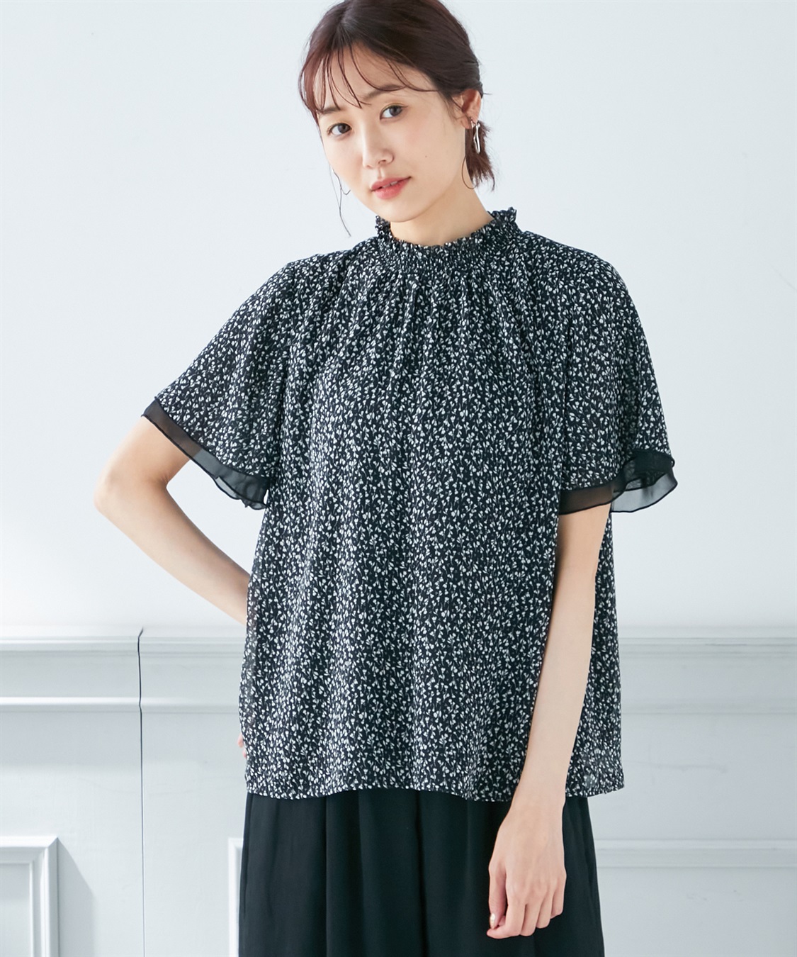 A/C DESIGN BY ALPHA CUBIC 小花プリントシャーリングTブラウス_sub_13