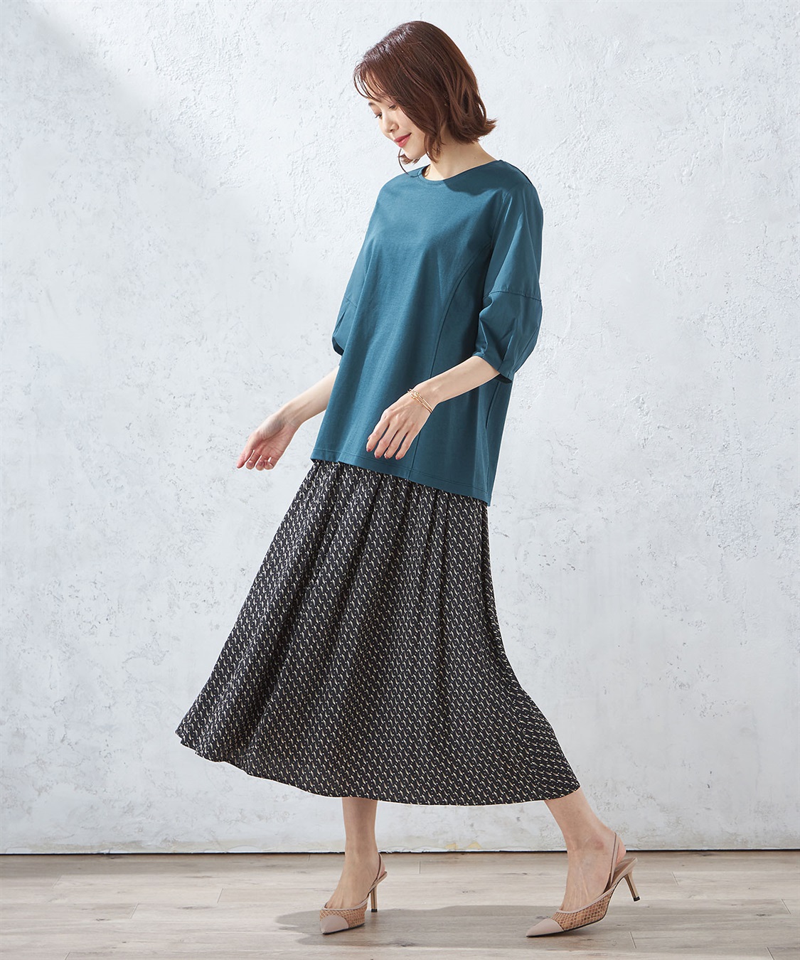 A/C DESIGN BY ALPHA CUBIC 【接触冷感】パフスリーブプルオーバー_sub_7