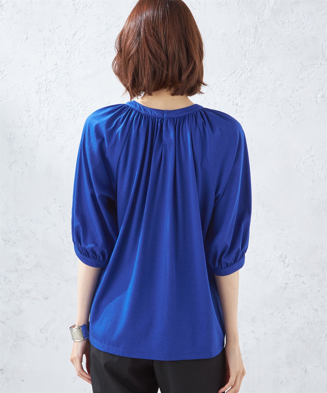 A/C DESIGN BY ALPHA CUBIC 【接触冷感】ギャザーネックプルオーバー_sub_3