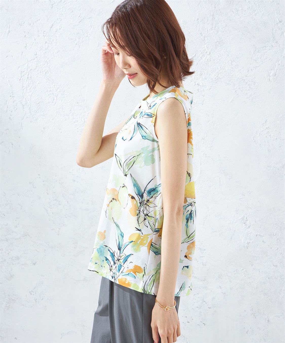 A/C DESIGN BY ALPHA CUBIC フルーツプリントノースリーブプルオーバー_sub_1