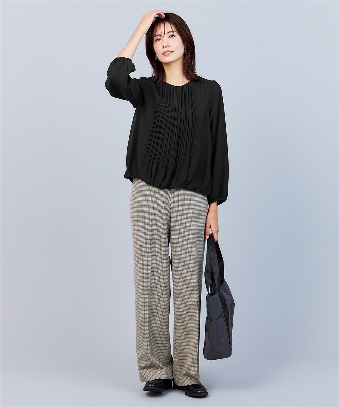 A/C DESIGN BY ALPHA CUBIC フロントプリーツTブラウス_sub_12