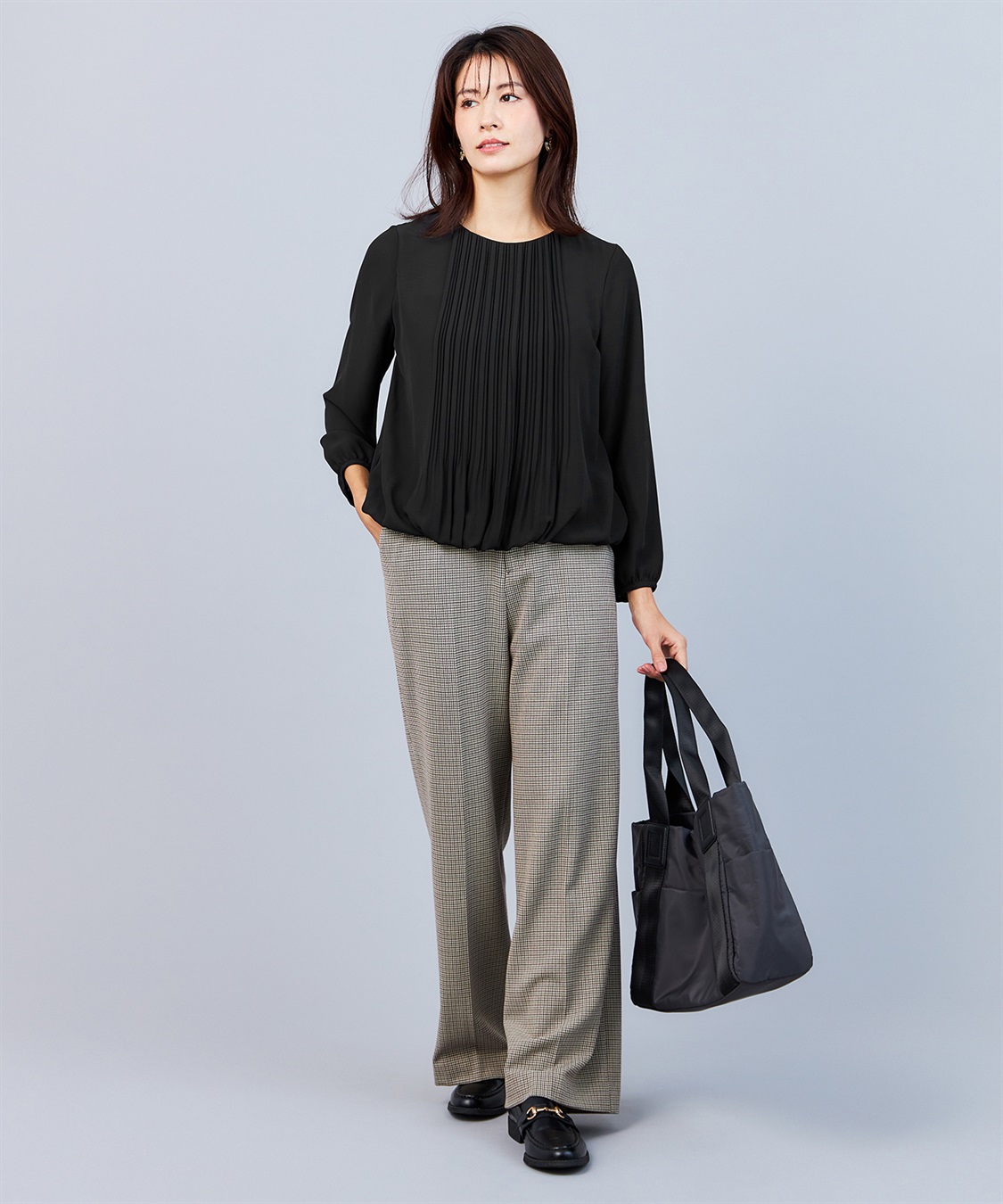 A/C DESIGN BY ALPHA CUBIC フロントプリーツTブラウス_sub_13