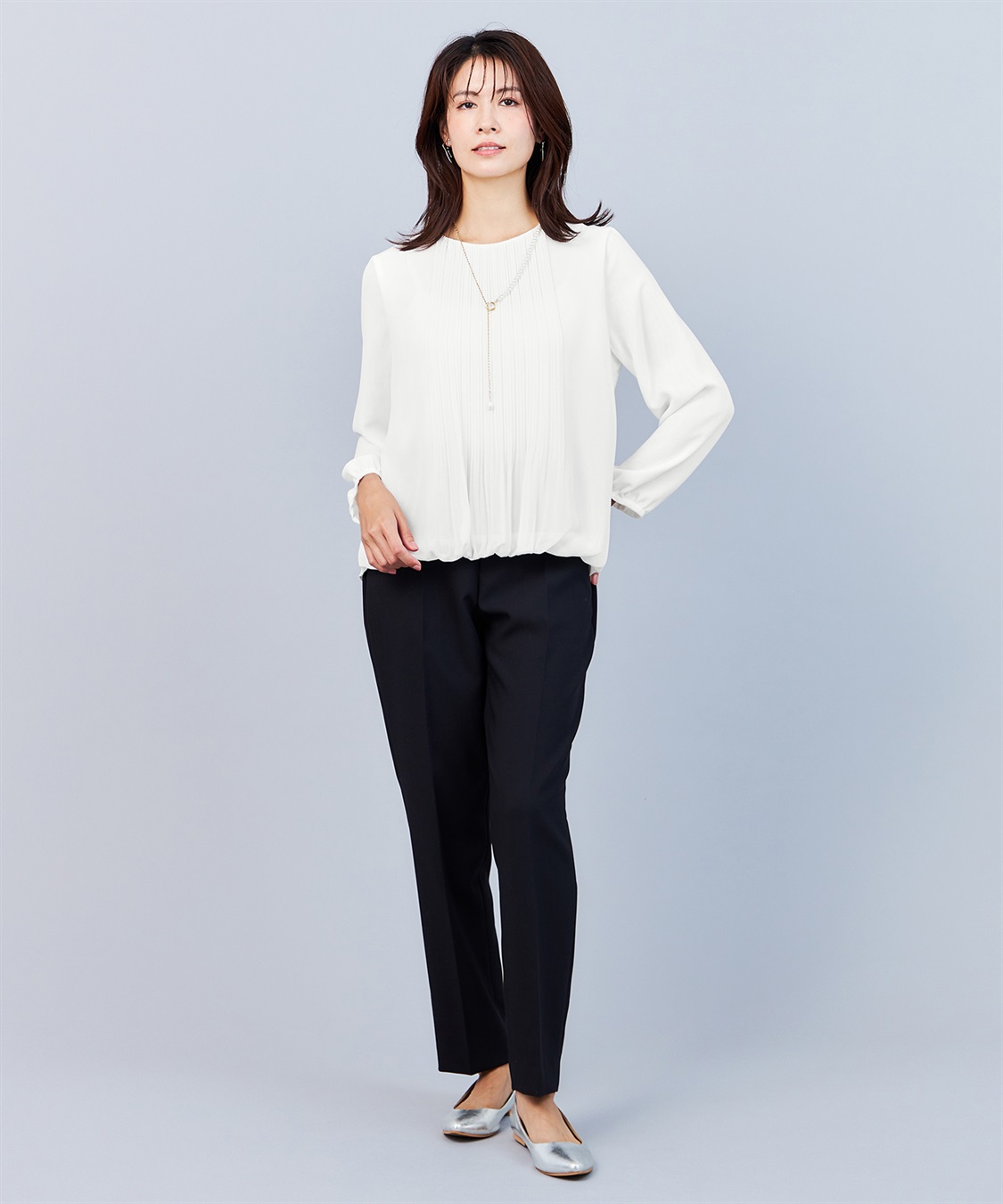A/C DESIGN BY ALPHA CUBIC フロントプリーツTブラウス_sub_18