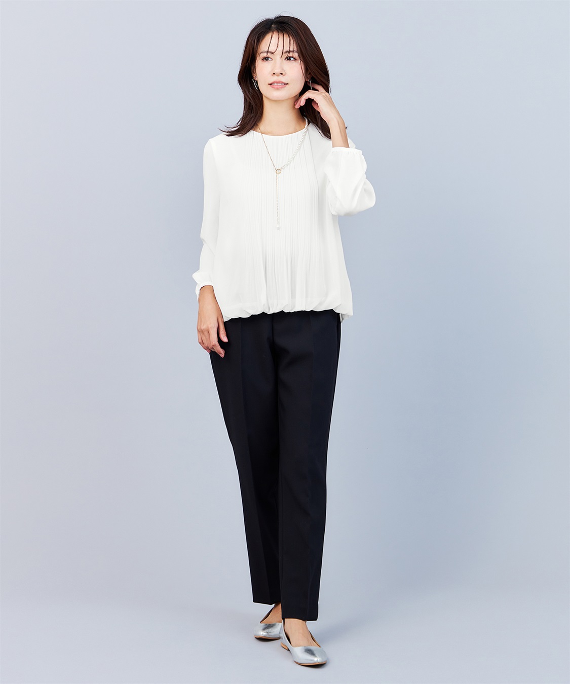 A/C DESIGN BY ALPHA CUBIC フロントプリーツTブラウス_sub_19