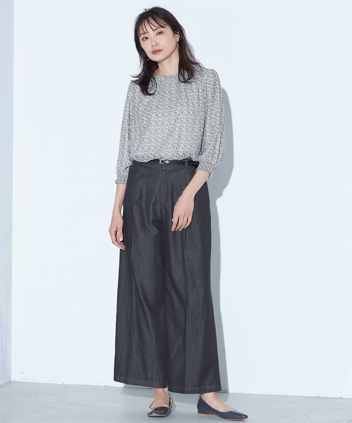 A/C DESIGN BY ALPHA CUBIC クルーネックシフォンTブラウス_sub_10