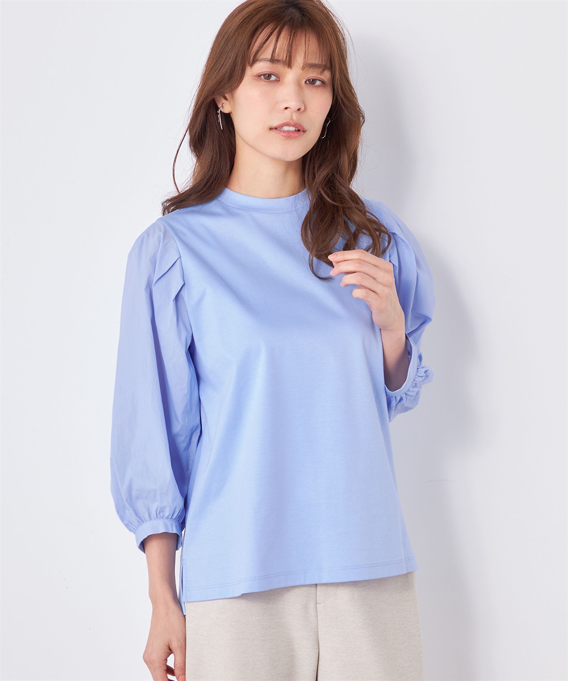 A/C DESIGN BY ALPHA CUBIC ボリュームスリーブプルオーバー_sub_1