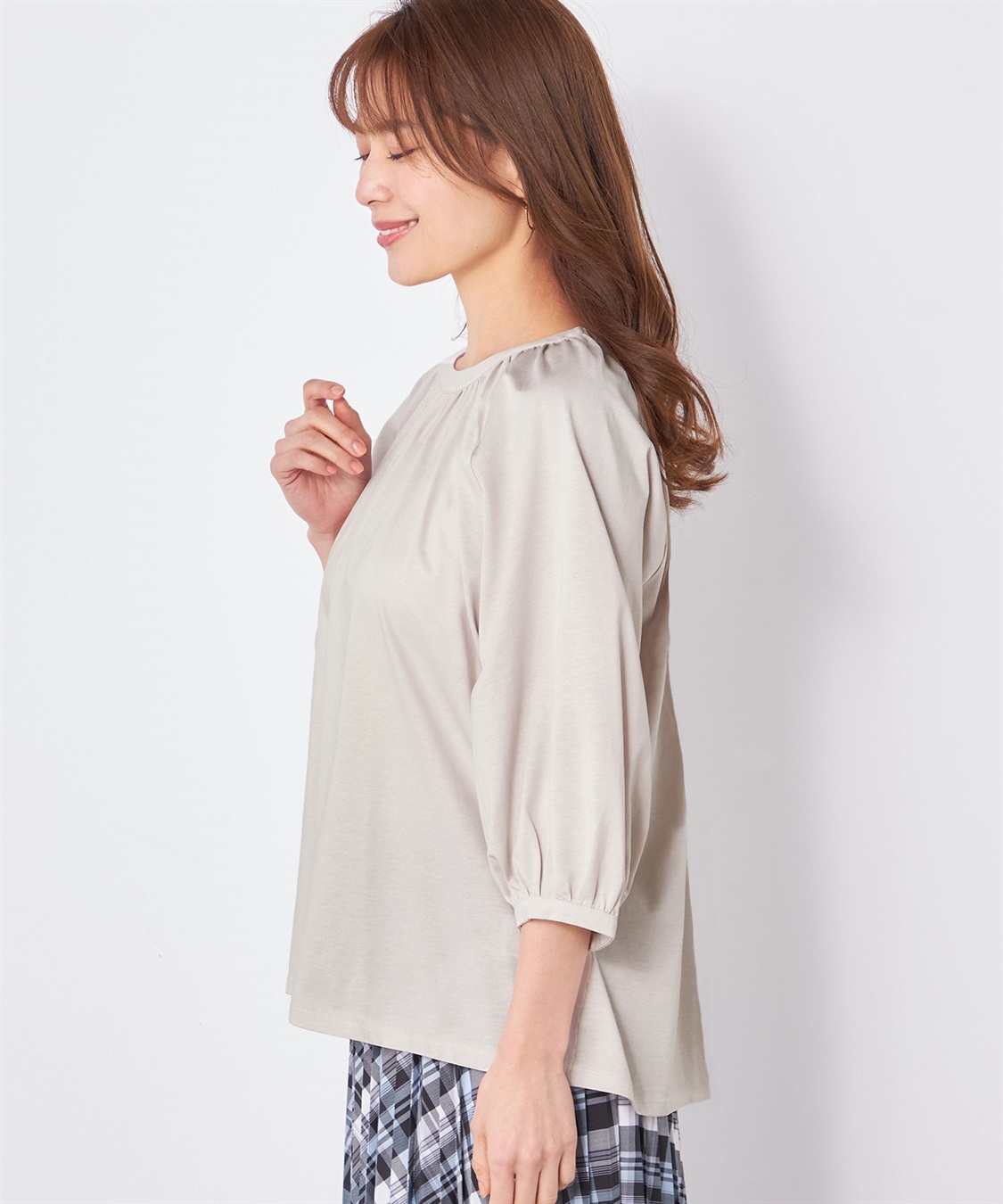 A/C DESIGN BY ALPHA CUBIC ギャザーネックプルオーバー_sub_2