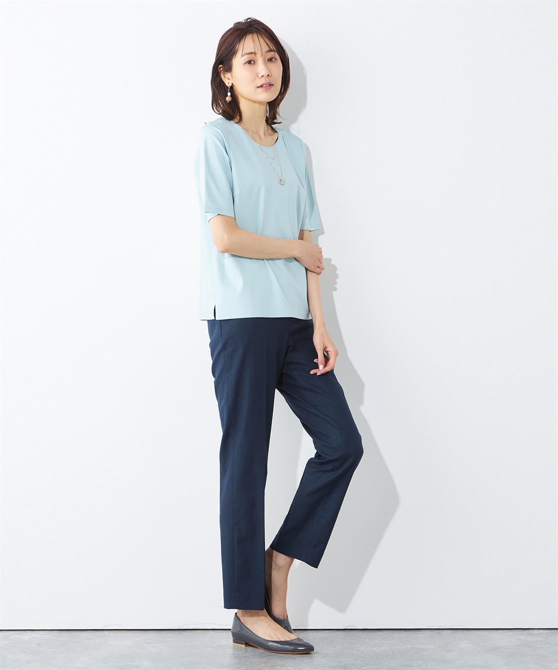 A/C DESIGN BY ALPHA CUBIC ダブルフロントカラーTシャツ_sub_7