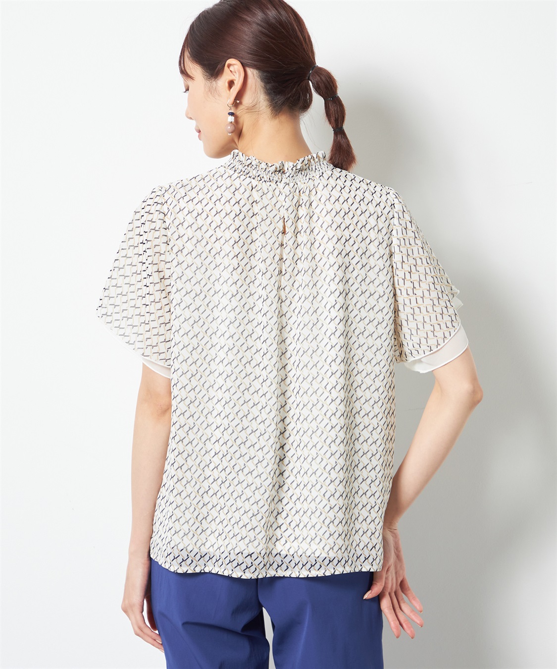 A/C DESIGN BY ALPHA CUBIC シャーリングTブラウス_sub_2