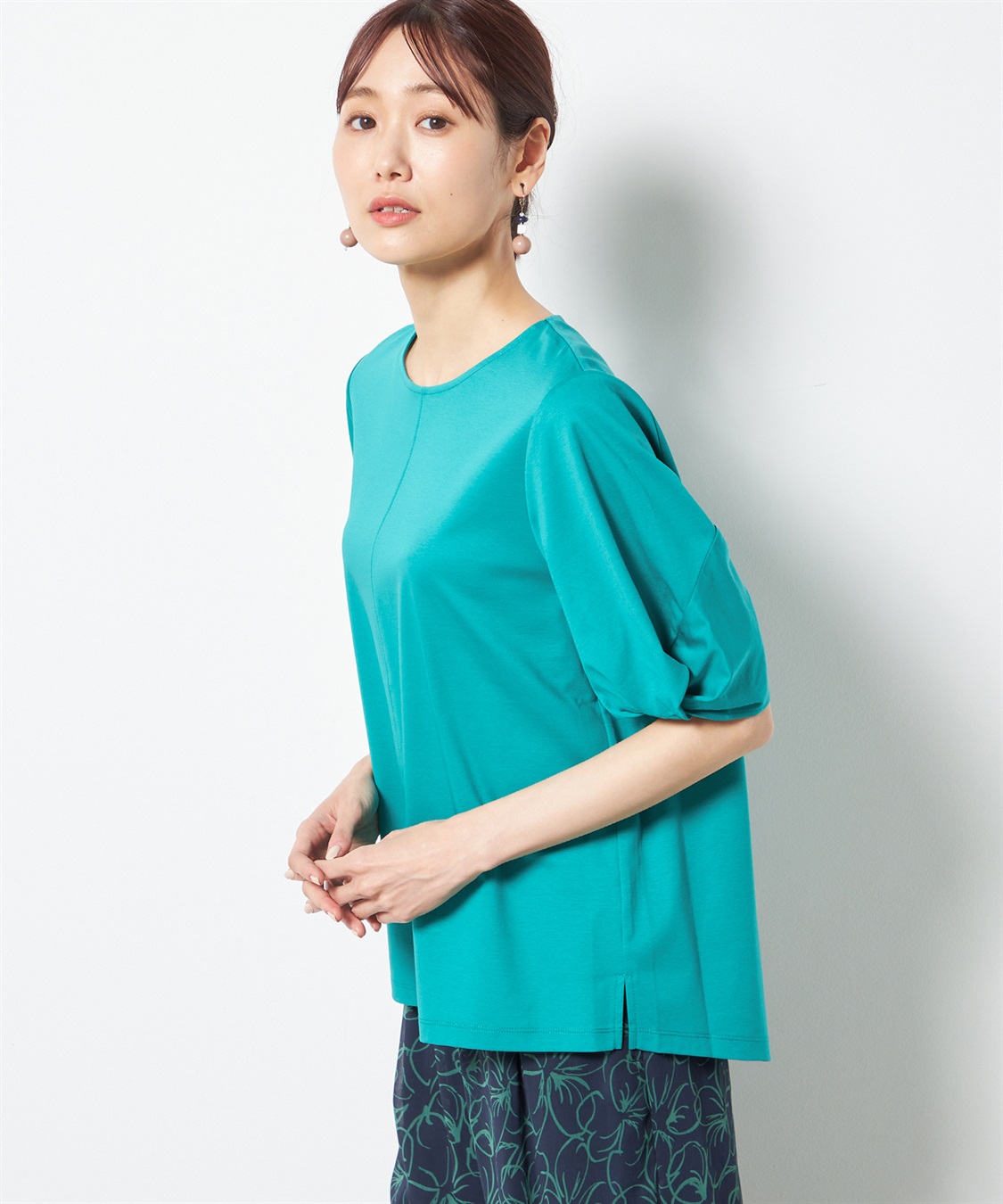 A/C DESIGN BY ALPHA CUBIC 【接触冷感】ツイストスリーブプルオーバー_sub_1