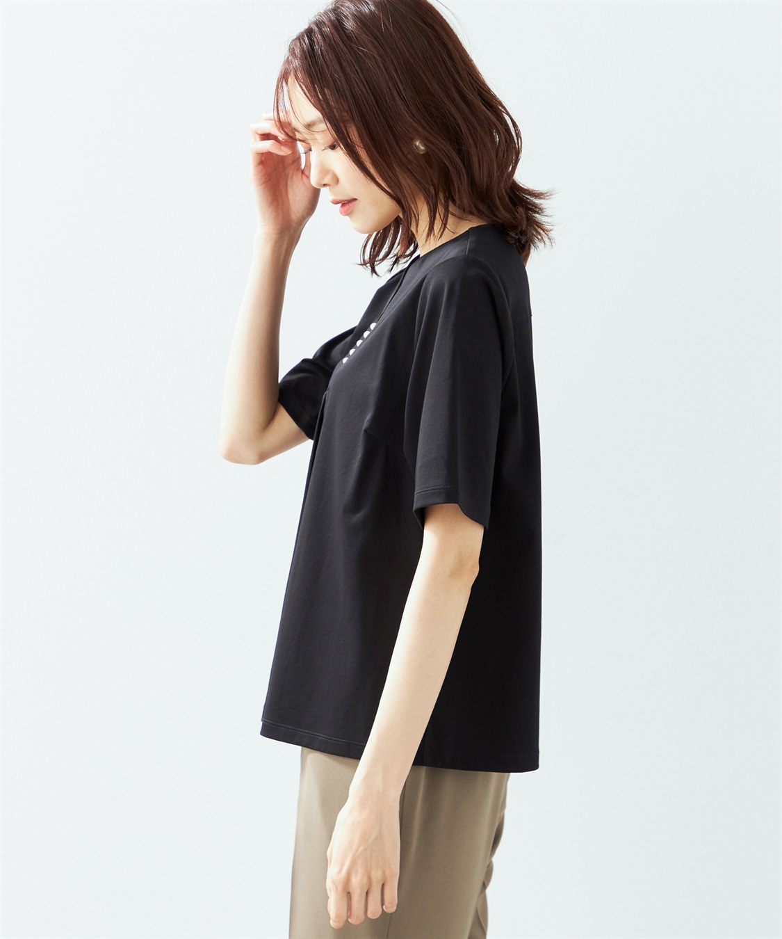 A/C DESIGN BY ALPHA CUBIC 【接触冷感】【UV対策】パールスキッパープルオーバー_sub_2