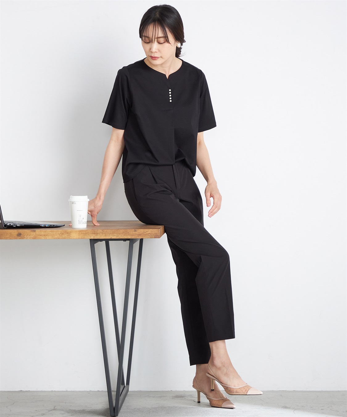 A/C DESIGN BY ALPHA CUBIC 【接触冷感】【UV対策】パールスキッパープルオーバー_sub_9