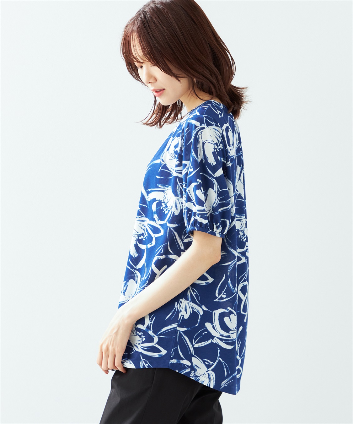 A/C DESIGN BY ALPHA CUBIC 【接触冷感】フラワープリントプルオーバー_sub_1