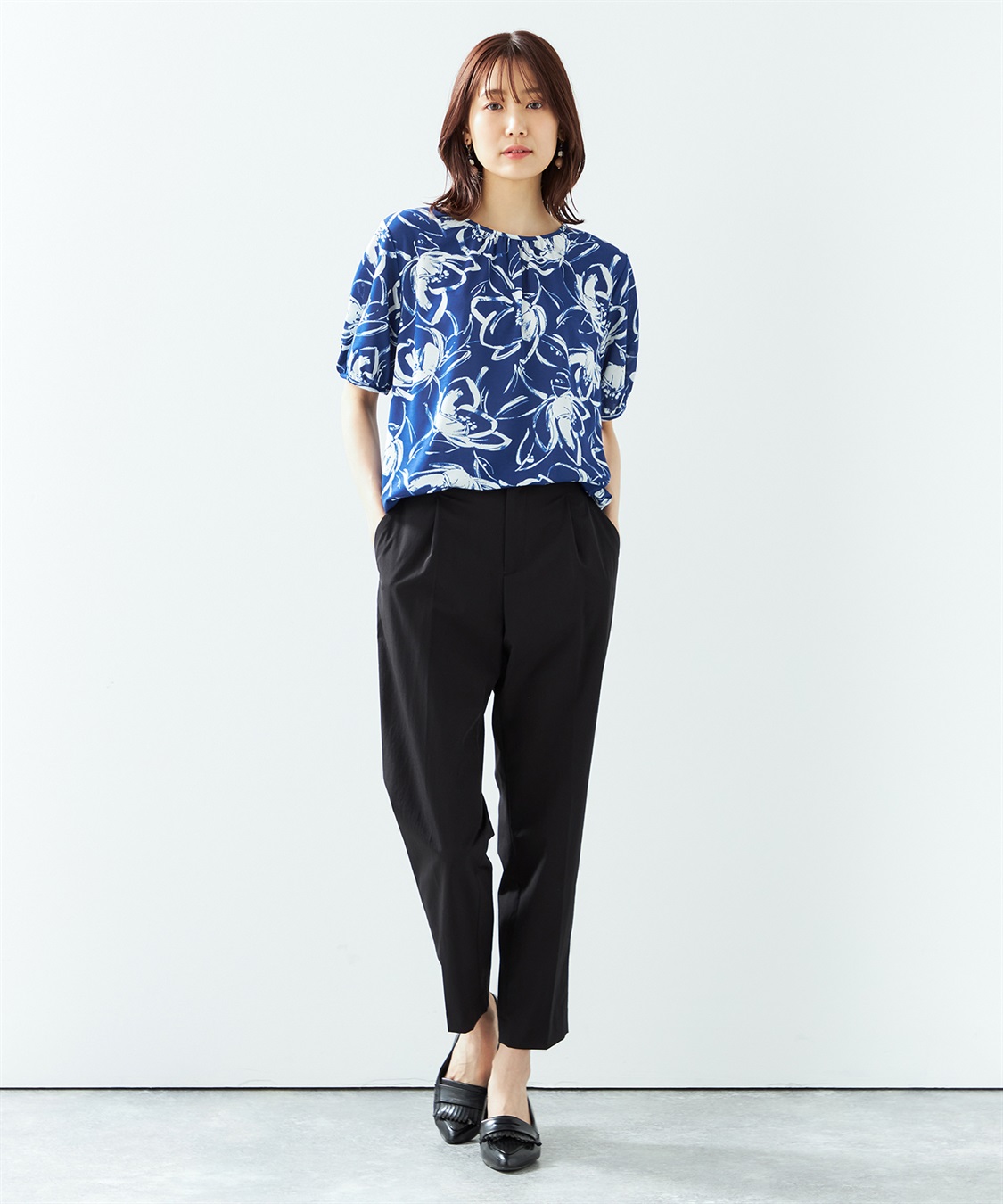 A/C DESIGN BY ALPHA CUBIC 【接触冷感】フラワープリントプルオーバー_sub_7