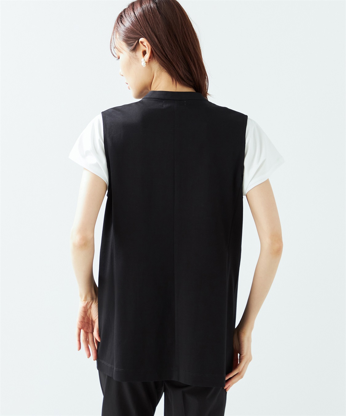 接触冷感】カットソージレ A/C DESIGN BY ALPHA CUBIC|クロス 接触冷感】カットソージレ A/C DESIGN BY ALPHA CUBIC|クロス