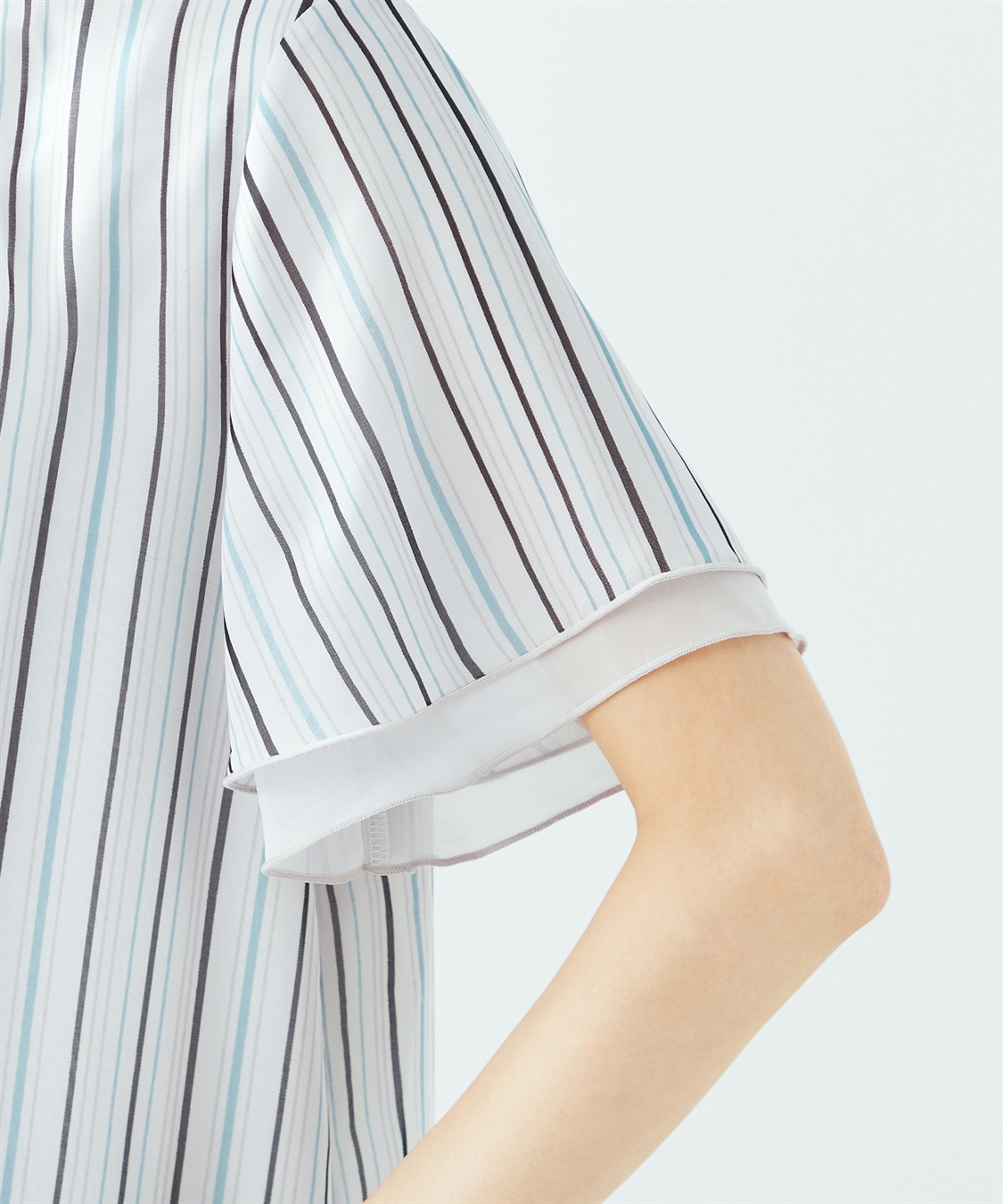 A/C DESIGN BY ALPHA CUBIC ストライプシフォンTブラウス_sub_6