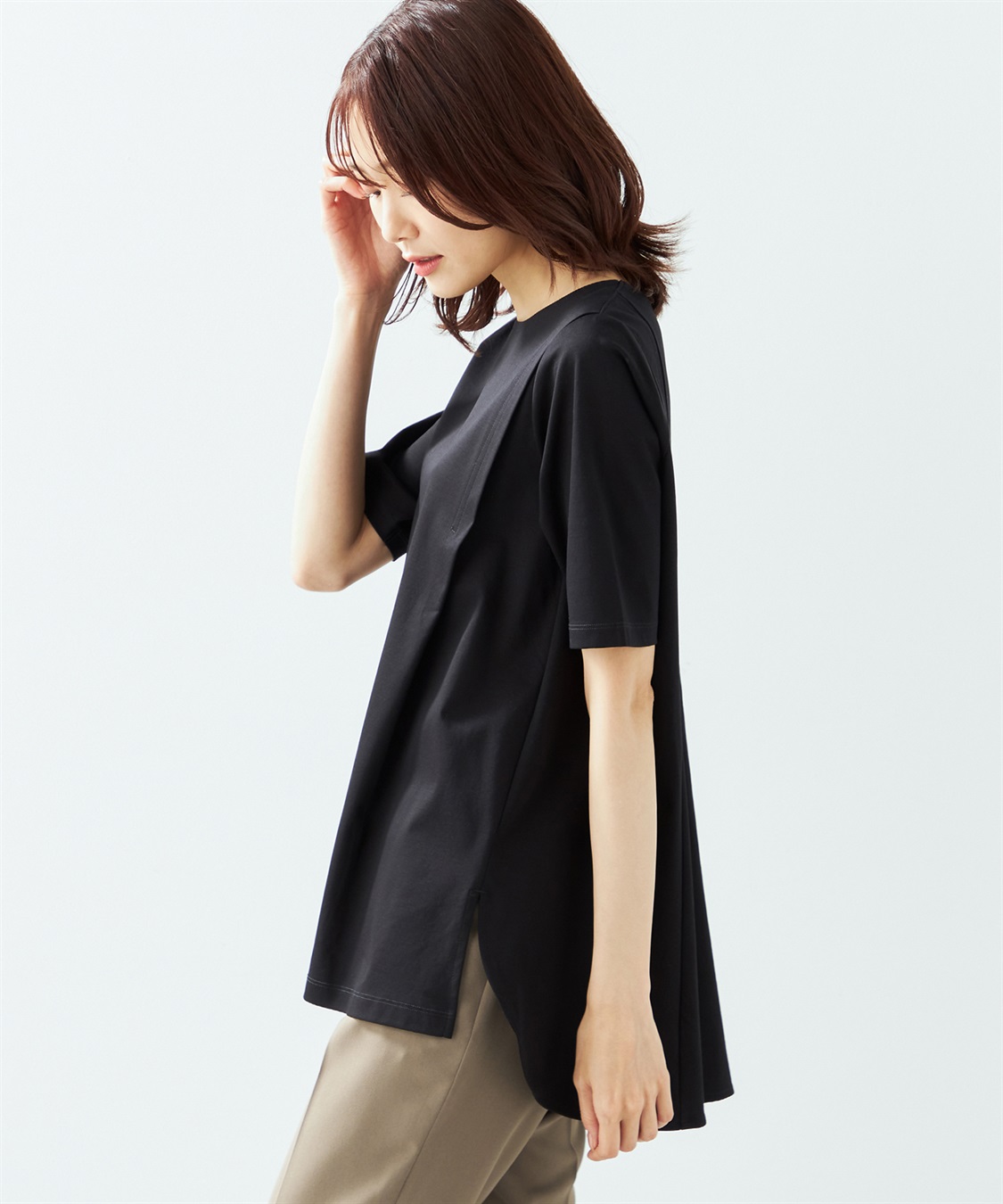 A/C DESIGN BY ALPHA CUBIC 【接触冷感】フレアチュニックプルオーバー_sub_2