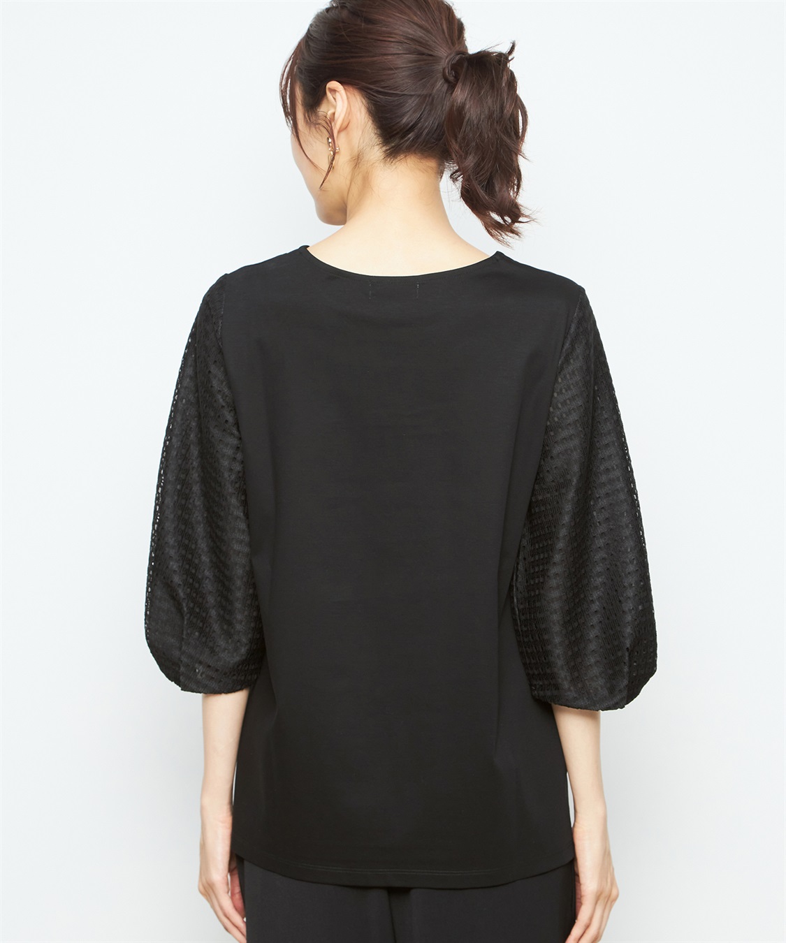 A/C DESIGN BY ALPHA CUBIC 【接触冷感】レースボリュームスリーブプルオーバー_sub_2