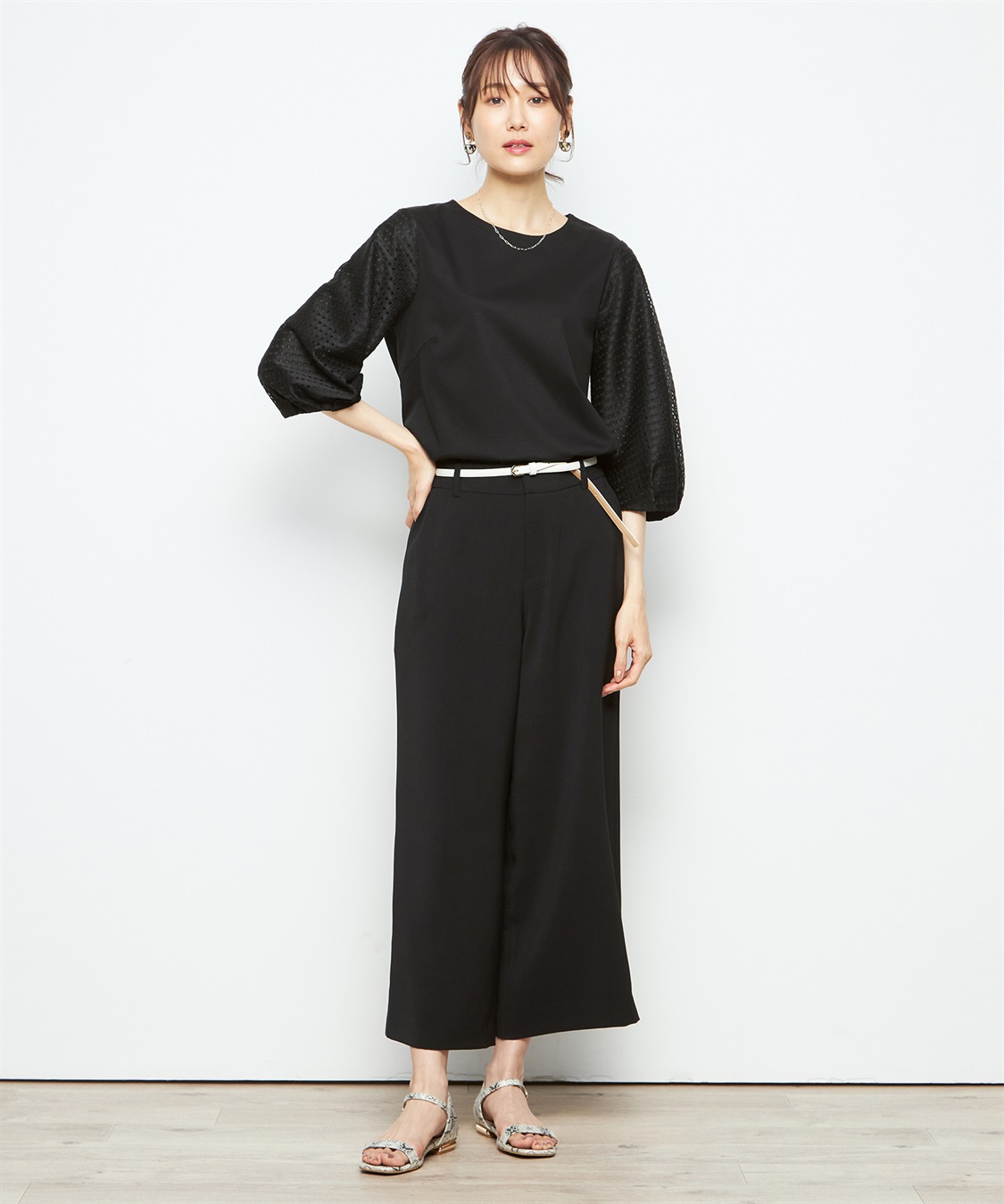 A/C DESIGN BY ALPHA CUBIC 【接触冷感】レースボリュームスリーブプルオーバー_sub_7