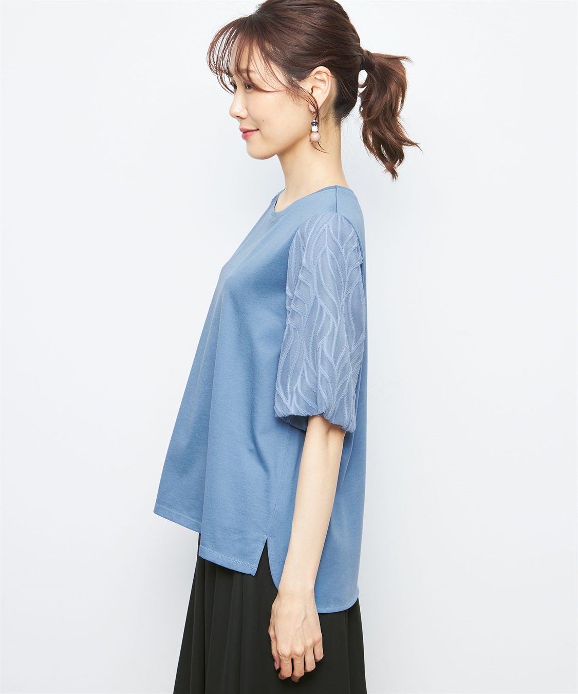 A/C DESIGN BY ALPHA CUBIC ボリュームスリーブプルオーバー_sub_1