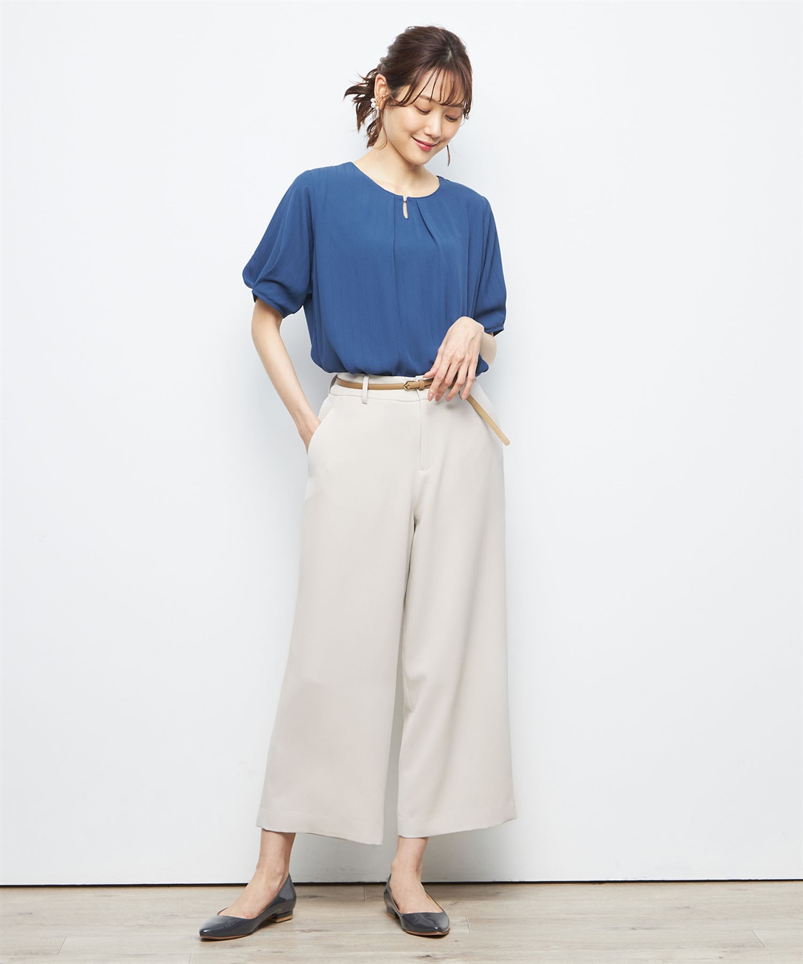 A/C DESIGN BY ALPHA CUBIC ストライプシフォンプルオーバー_sub_7