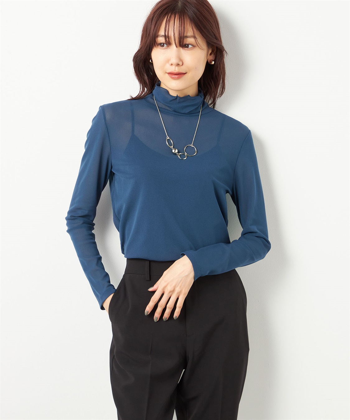 A/C DESIGN BY ALPHA CUBIC メローハイネックカットソー_sub_1