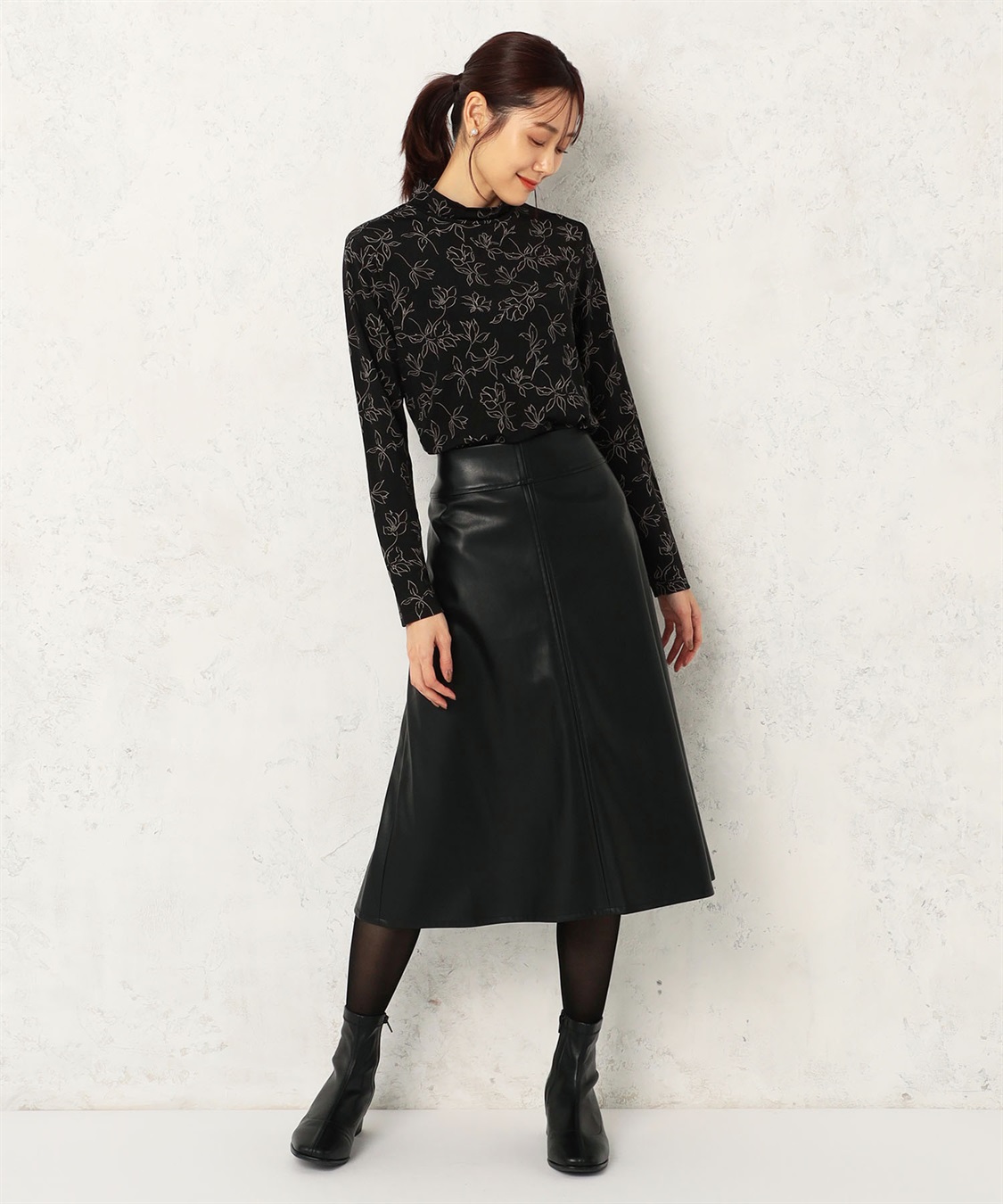 A/C DESIGN BY ALPHA CUBIC 裏起毛フラワープリントプルオーバー_sub_7