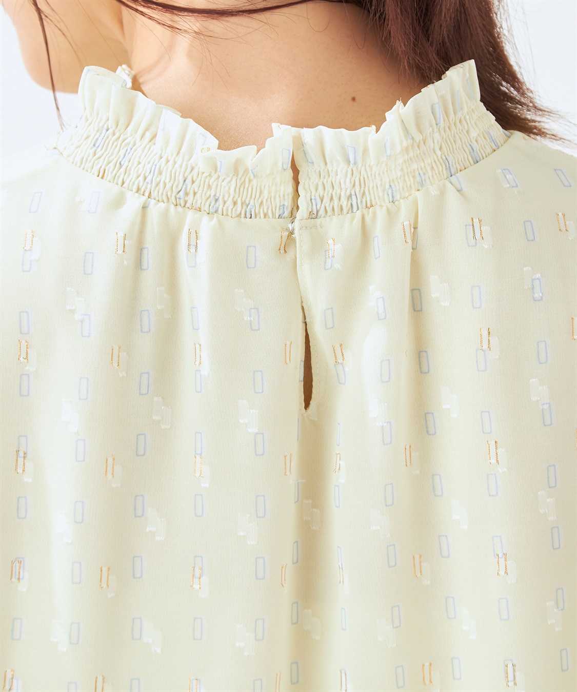 A/C DESIGN BY ALPHA CUBIC プリントシャーリングブラウス_sub_4