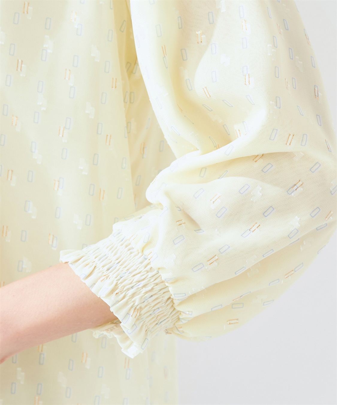 A/C DESIGN BY ALPHA CUBIC プリントシャーリングブラウス_sub_5