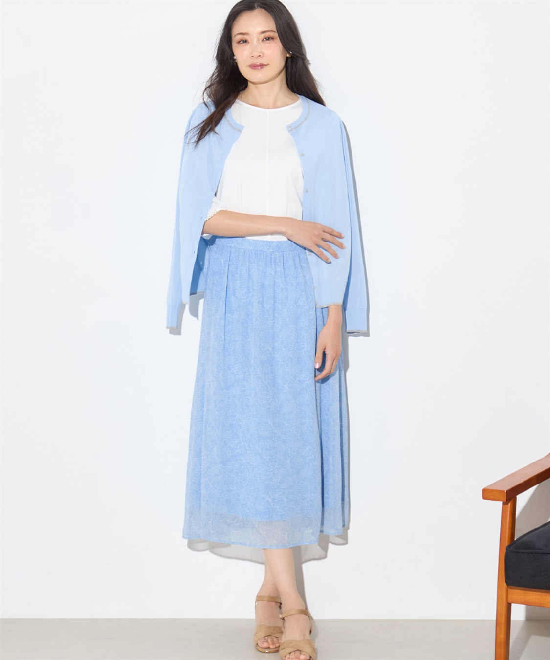 A/C DESIGN BY ALPHA CUBIC パール使いパフスリーブTシャツ_sub_12