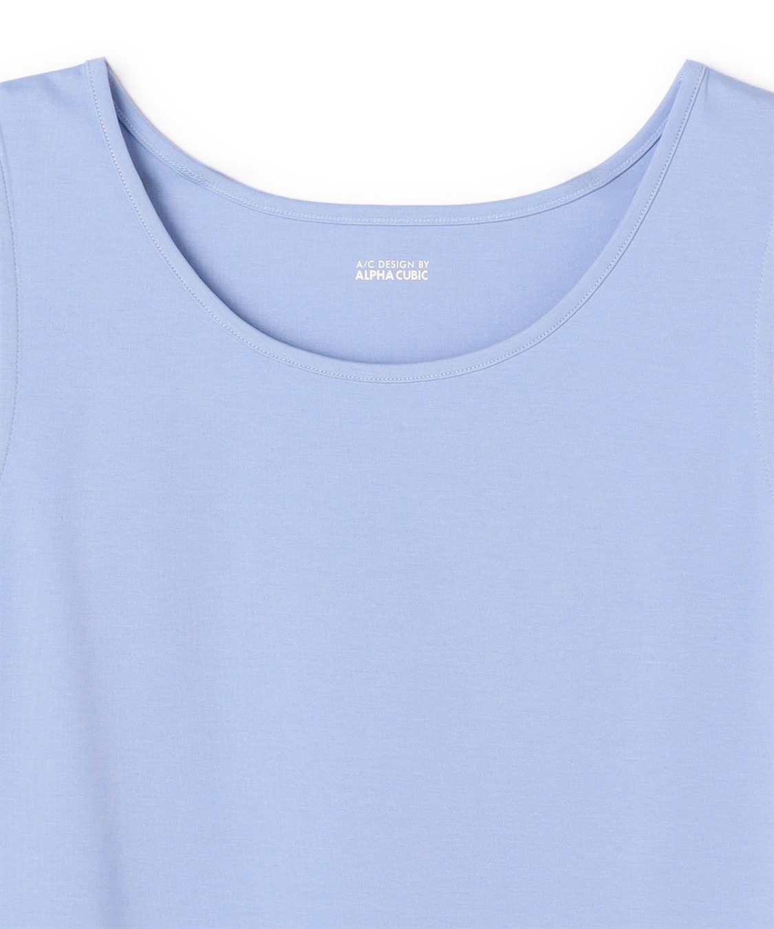 ALPHA STUDIO 売れ筋商品|||アルファス テューディオ Tシャツ トップス レディース Tank tops Blue UVカット】ロゴプリントTシャツ A/C DESIGN BY ALPHA CUBIC
