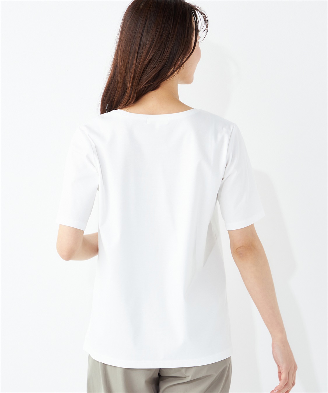 ALPHA STUDIO 売れ筋商品|||アルファス テューディオ Tシャツ トップス レディース T-shirts Blue A/C DESIGN BY ALPHA CUBIC tシャツ 2025春夏「接触冷感・UV