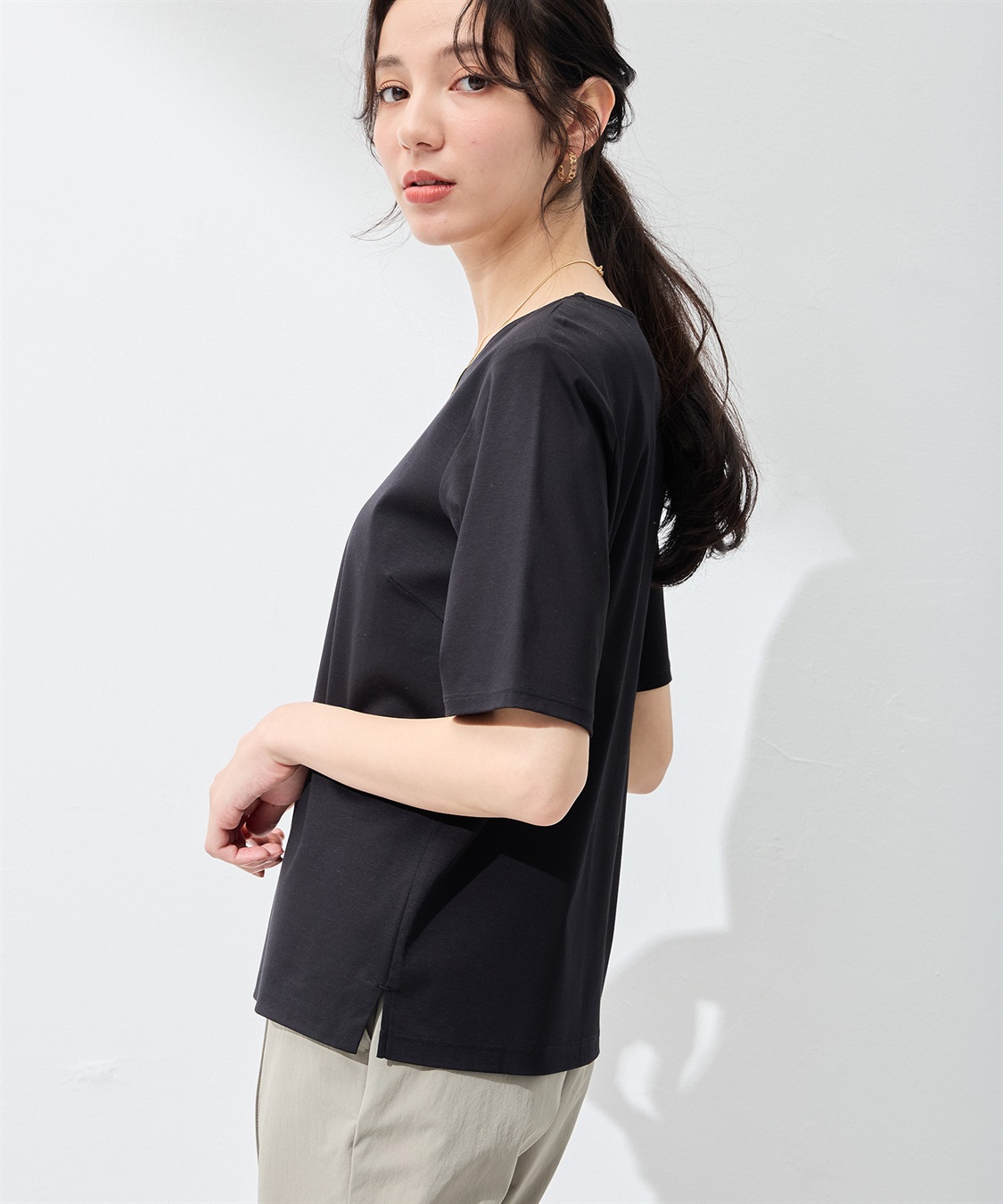 A/C DESIGN BY ALPHA CUBIC 【UVカット・冷感】ダブルフロントシルケットスムースプルオーバー_sub_7