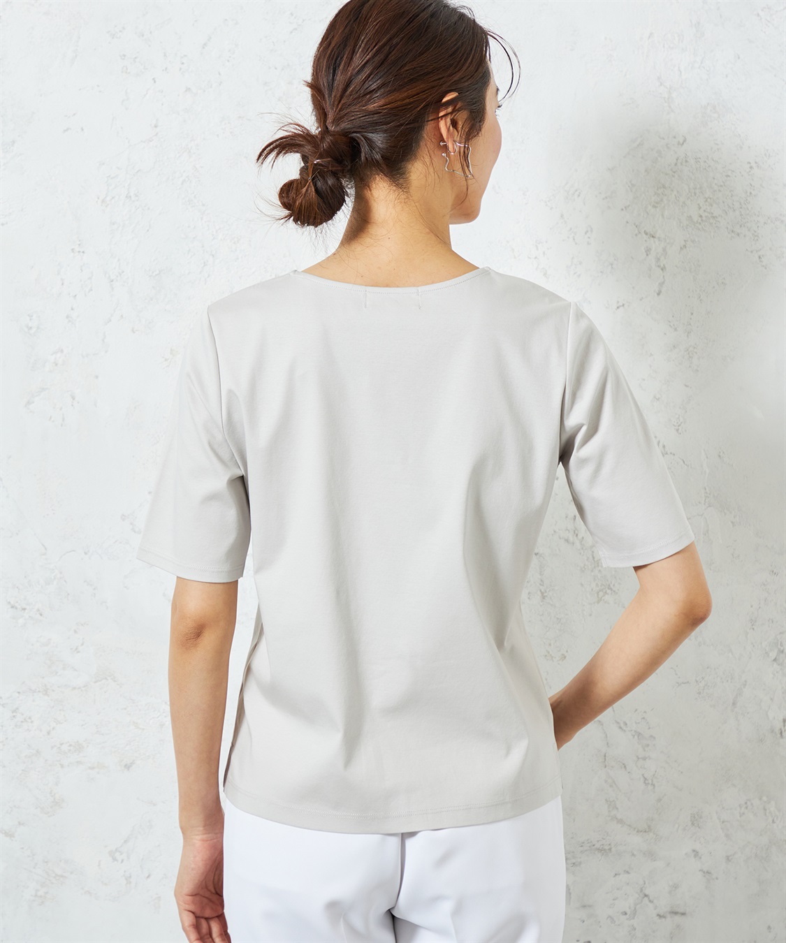 A/C DESIGN BY ALPHA CUBIC 【UVカット・冷感】ダブルフロントシルケットスムースプルオーバー_sub_2